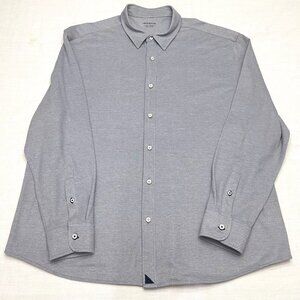Untuckit Mercurey Mid Blue‎ Men’s Long Sleeve Shirt Size 3XL